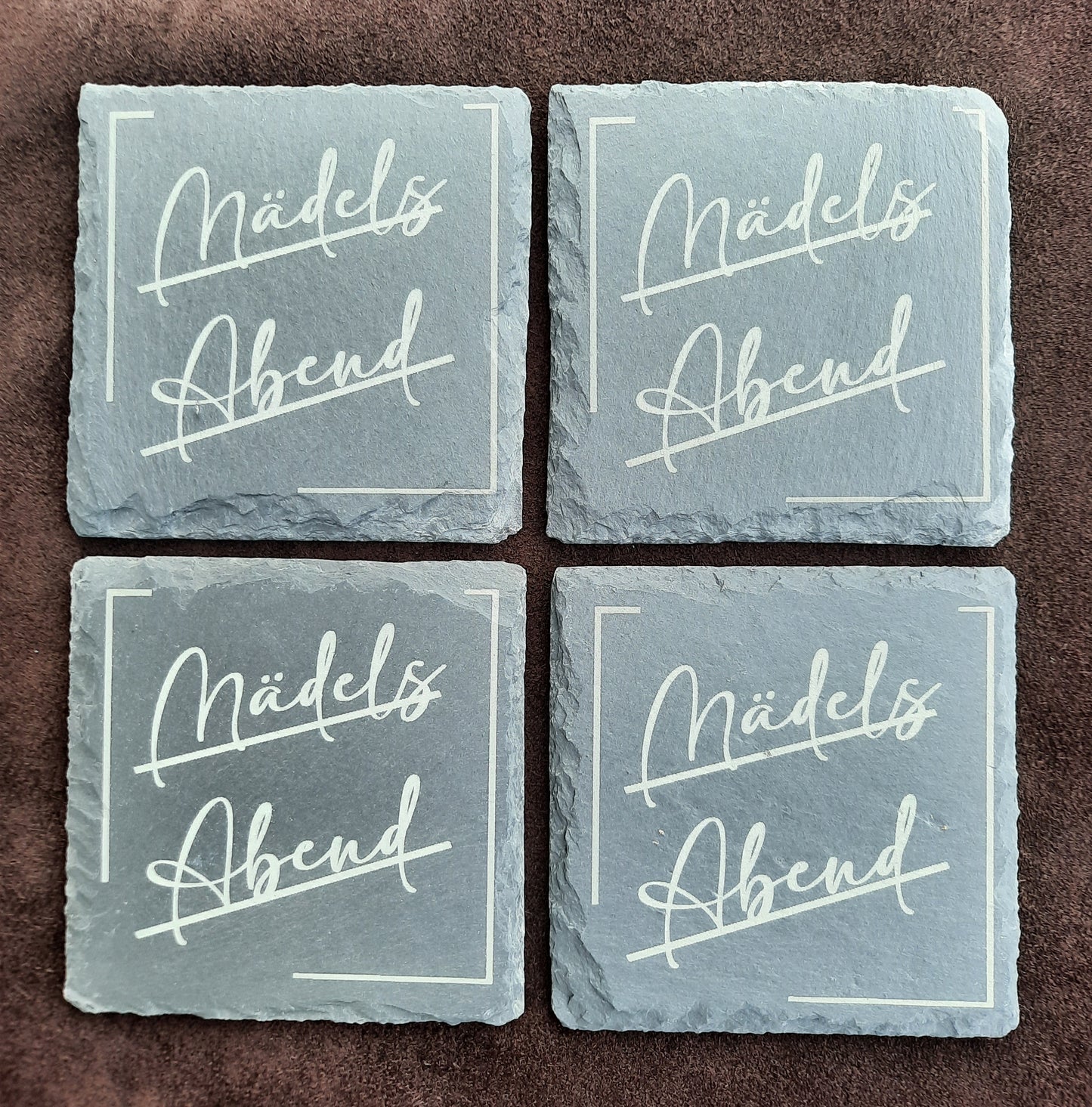 Schiefer Untersetzer (Design frei zu gestalten) - Thema "Mädels Abend"