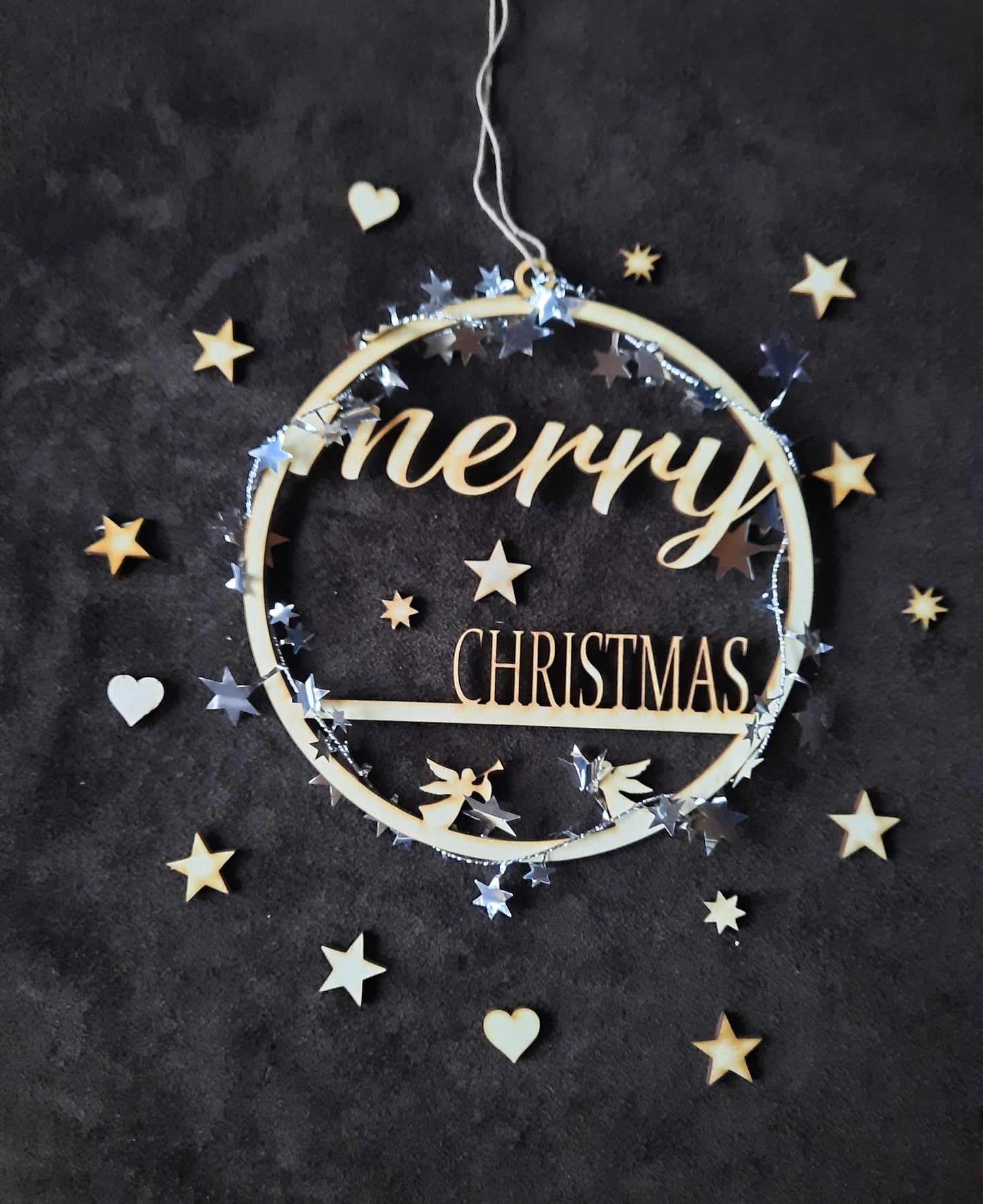 Tür-Kranz für die Weihnachtszeit "Merry Christmas"