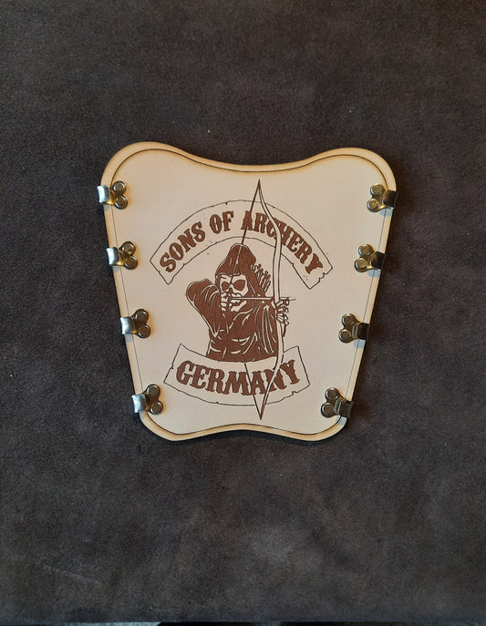 Sons of Archery - Armschutz helles, unbehandeltes Leder