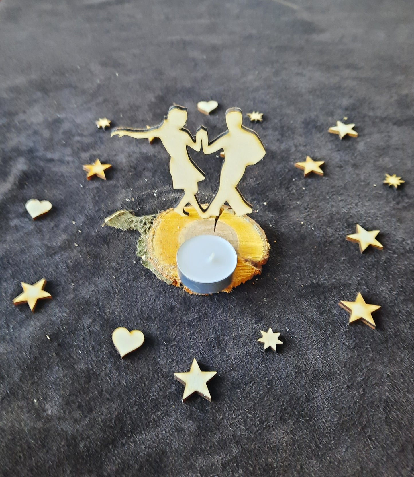 Holz-Skulptur - "Paar beim Tanzen"