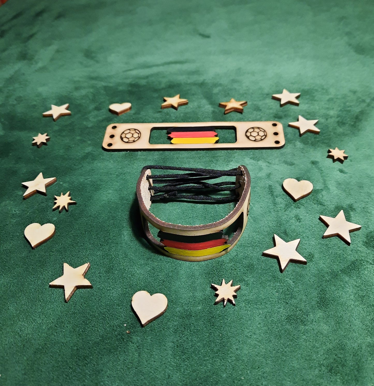Leder-Armband  für deutsche Fußball-Fans