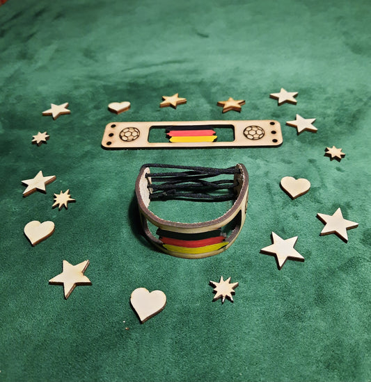 Leder-Armband  für deutsche Fußball-Fans